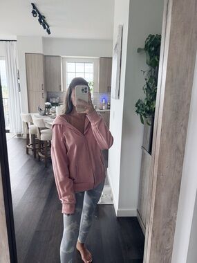 Time and Tru Rose Pink Zip Up Hoodie (Size XXL)